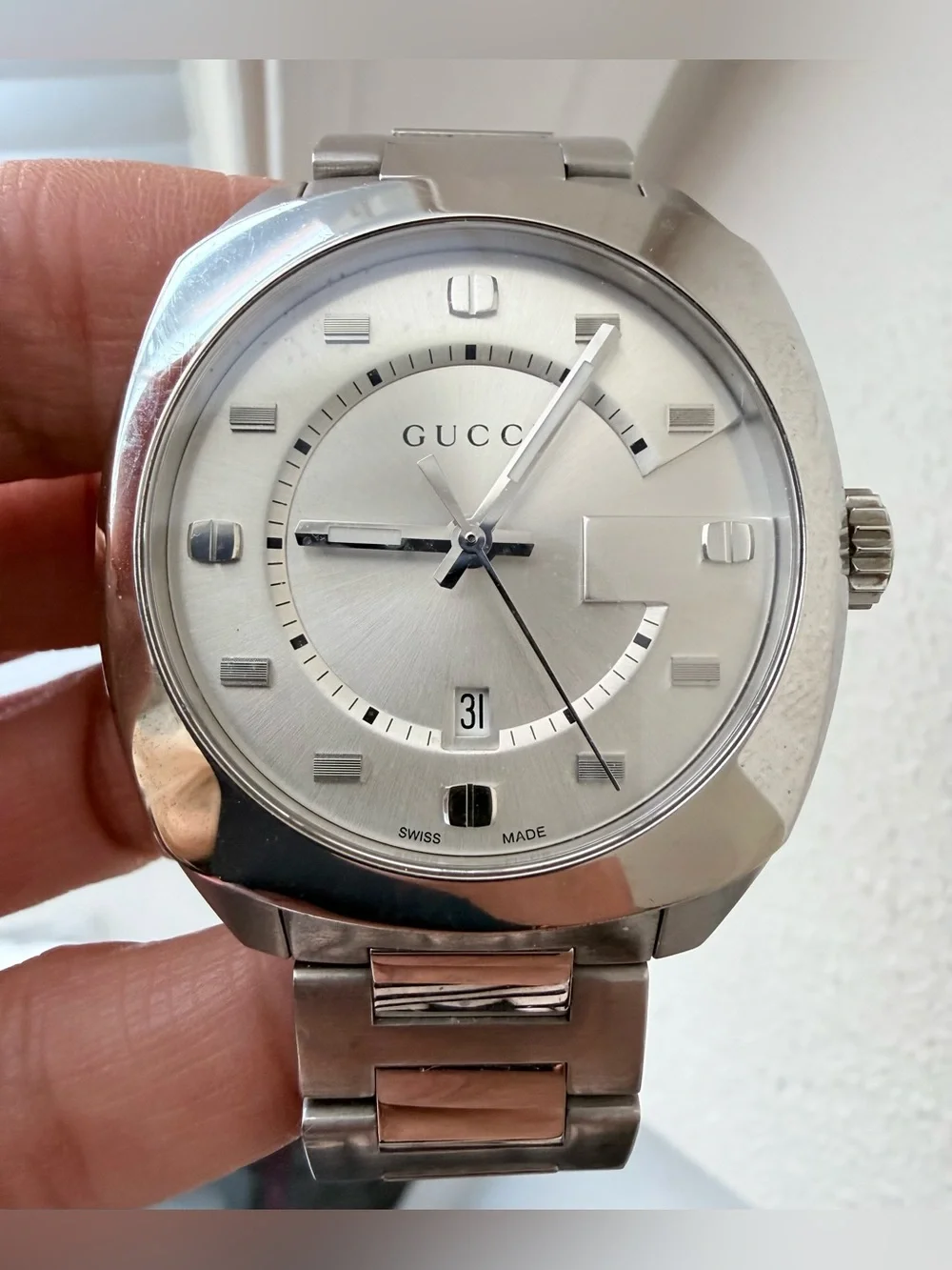 Gucci | Men’s Unisex | GG2570 YA142308 Stainless Steel Silver Watch | Full Set